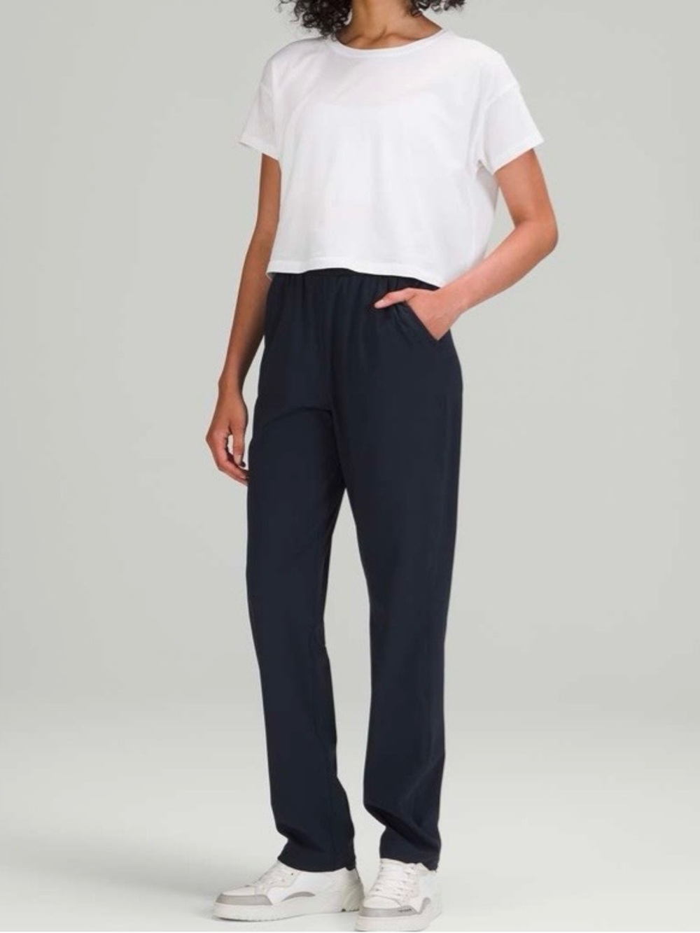 lululemon Stretch Luxtreme High Rise True Navy Drawstring Full Length Pants